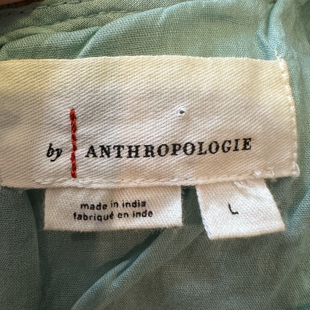 Anthropologie Green and Blue Lace Blouse - Picture 5 of 8